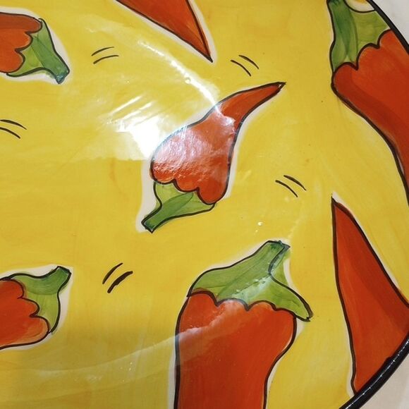 1999 Oval "Chili Fiesta" Clay Art Platter - Picture 5 of 6